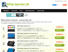Tablet Screenshot of billig-baerbar.dk